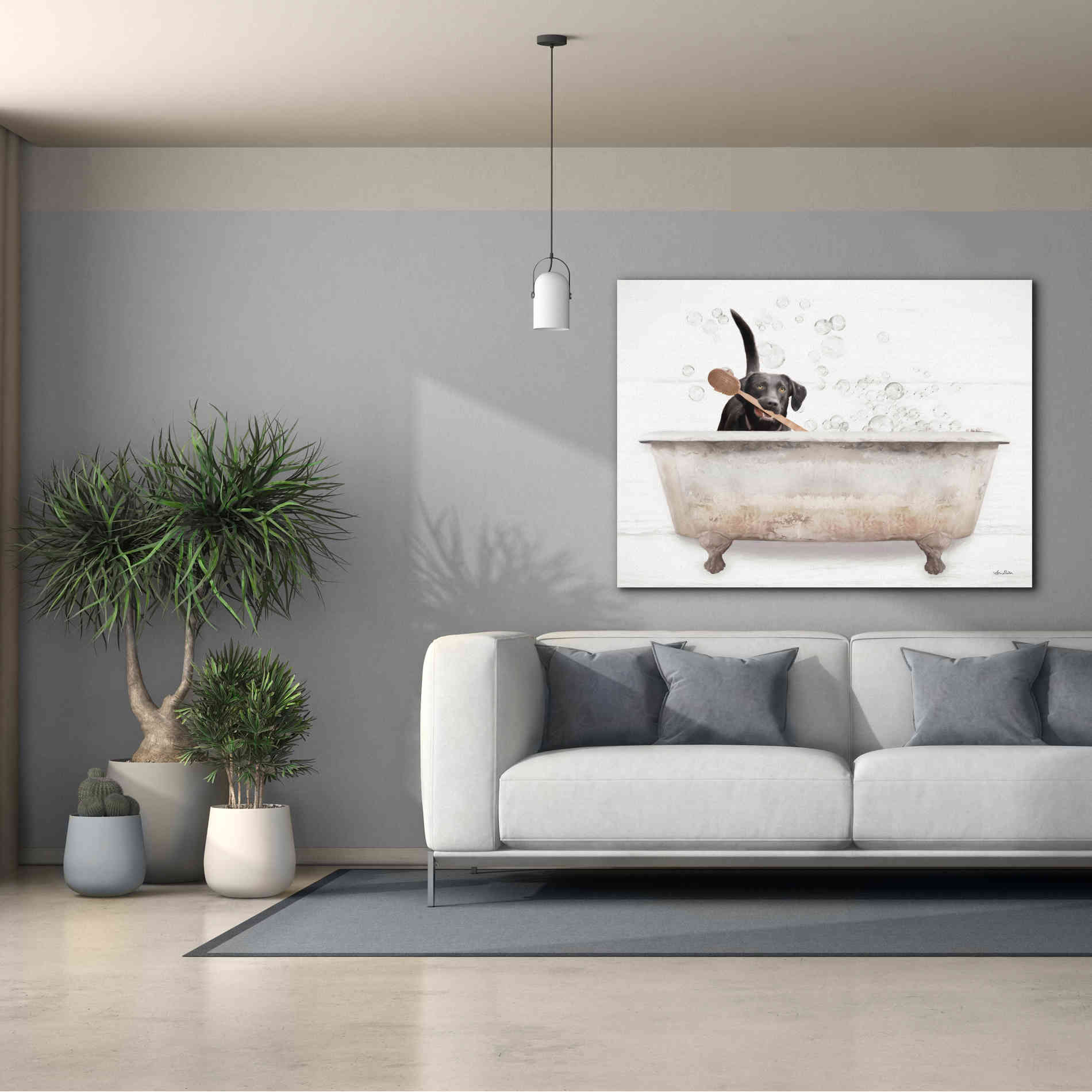 'Scrubbing Bubbles' by Lori Deiter, Canvas Wall Art,54 x 40