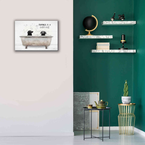 Image of 'Happiness is a Bubble Bath' by Lori Deiter, Canvas Wall Art,26 x 18