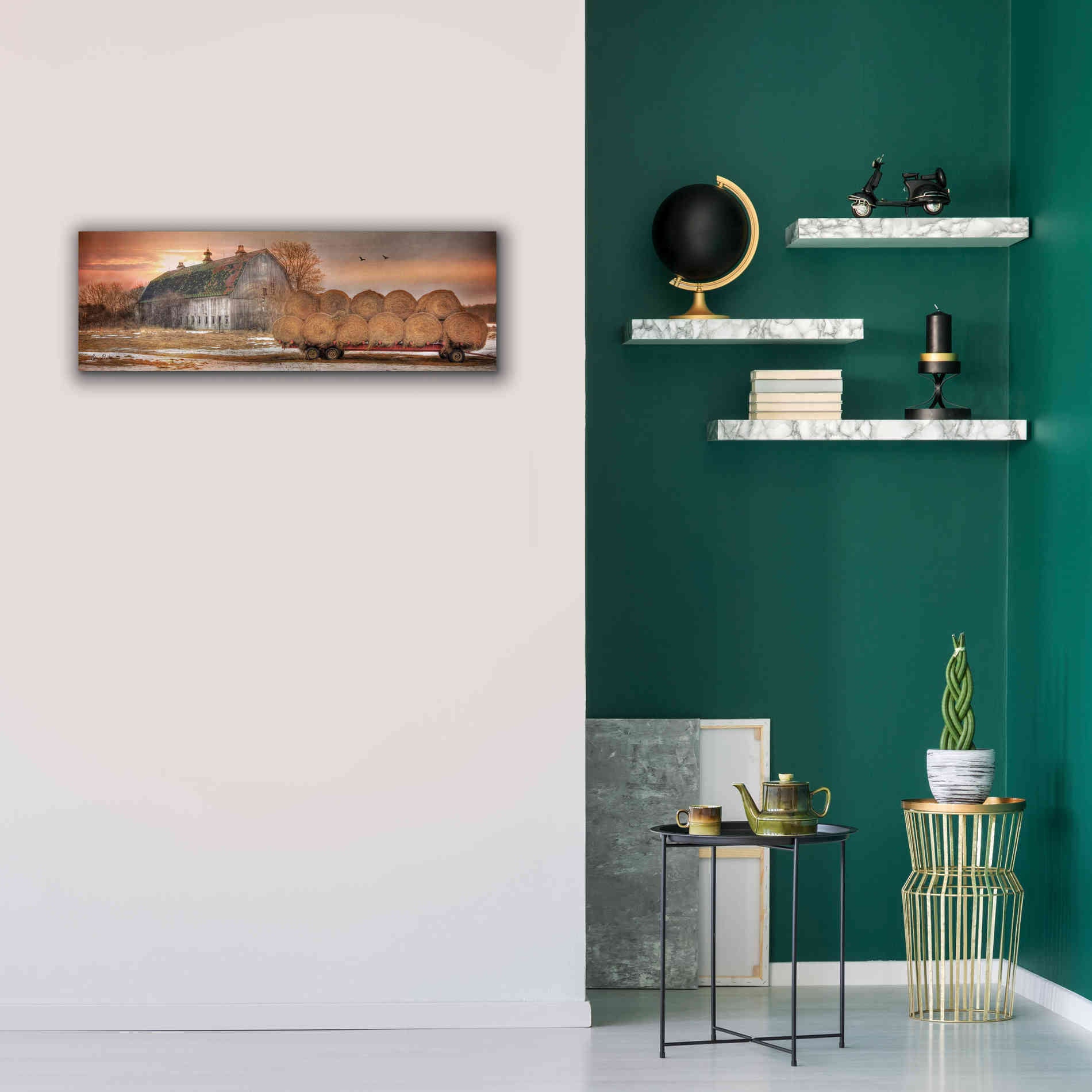 'Sunset on the Far' by Lori Deiter, Canvas Wall Art,36 x 12