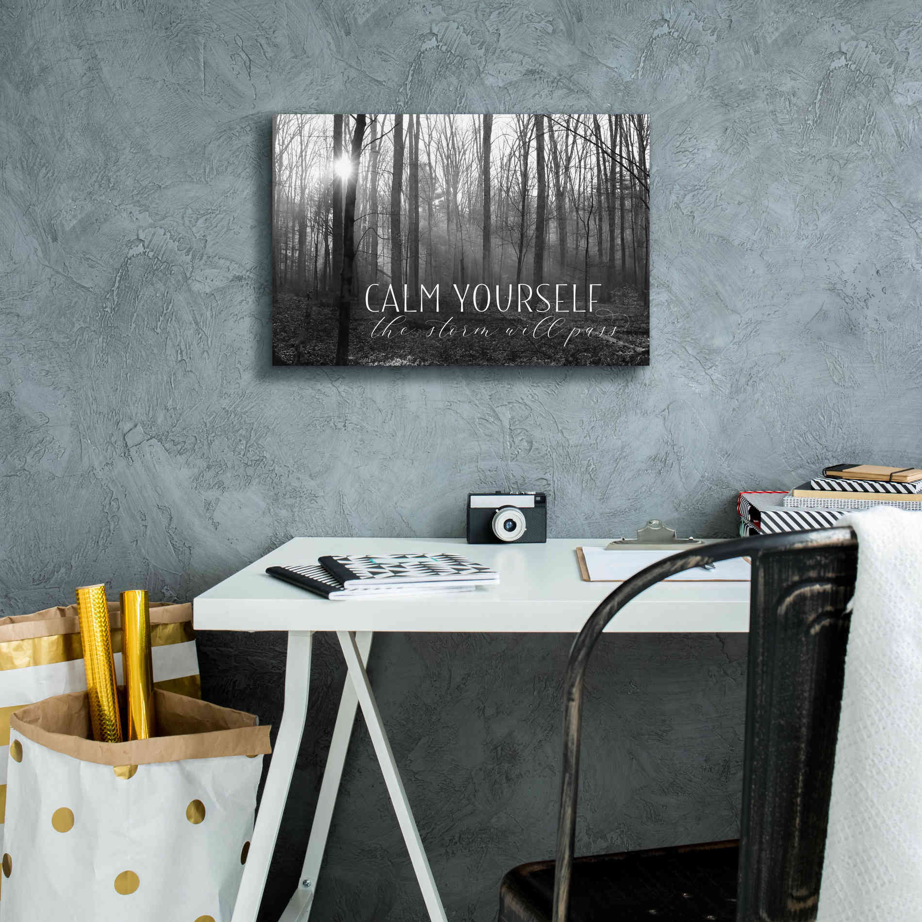 'Calm Yourself' by Lori Deiter, Canvas Wall Art,18 x 12