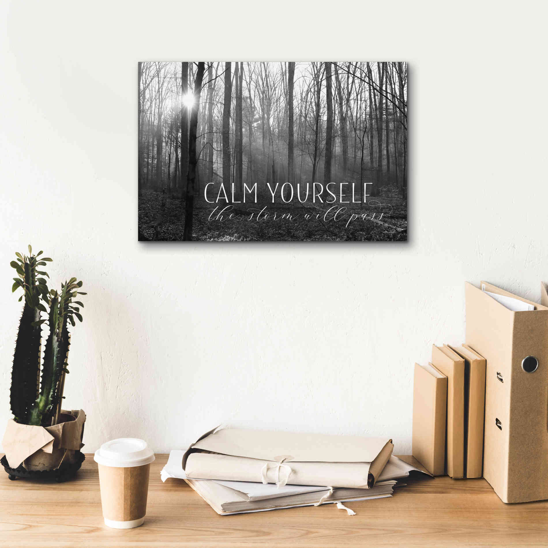 'Calm Yourself' by Lori Deiter, Canvas Wall Art,18 x 12