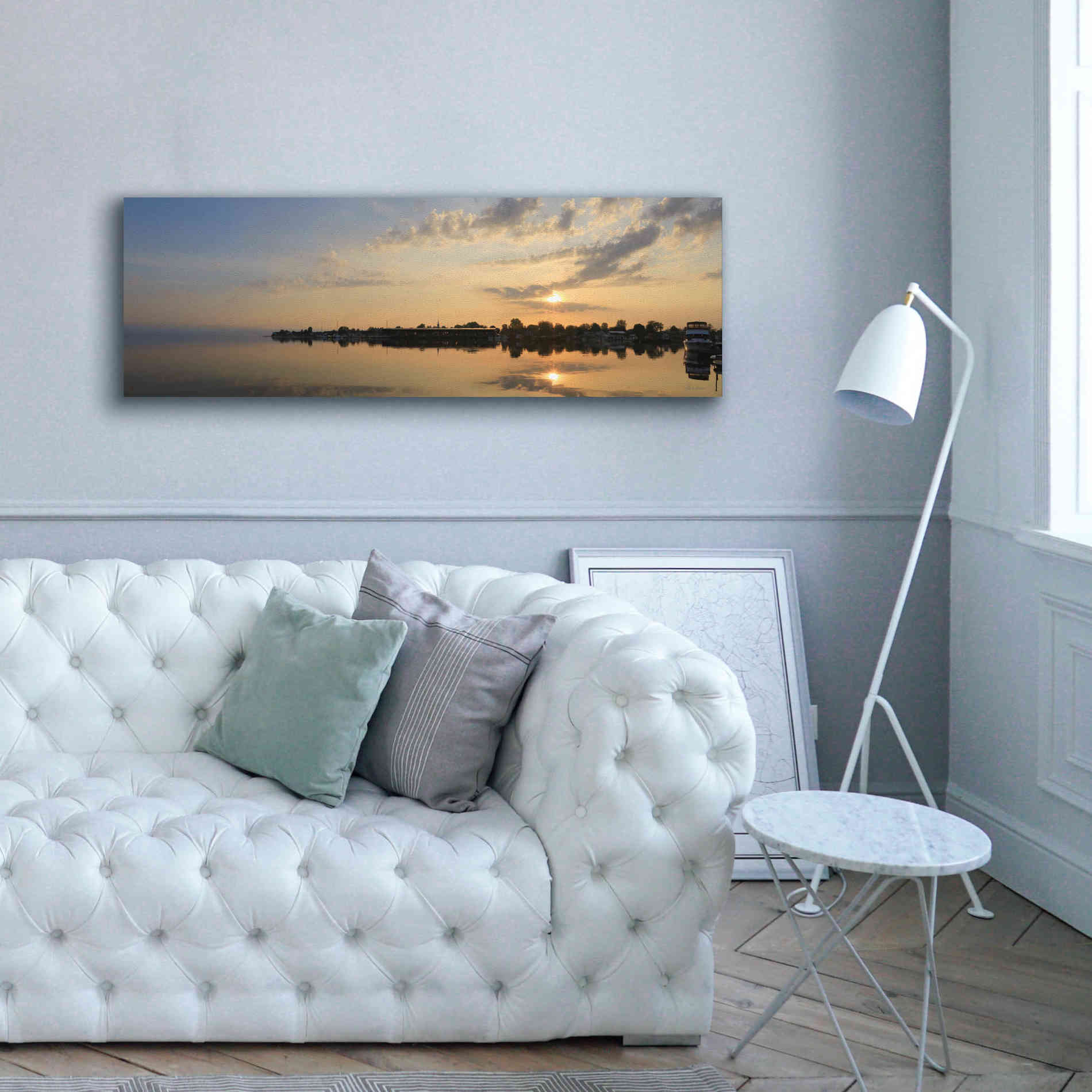 'French Bay Sunrise' by Lori Deiter, Canvas Wall Art,60 x 20