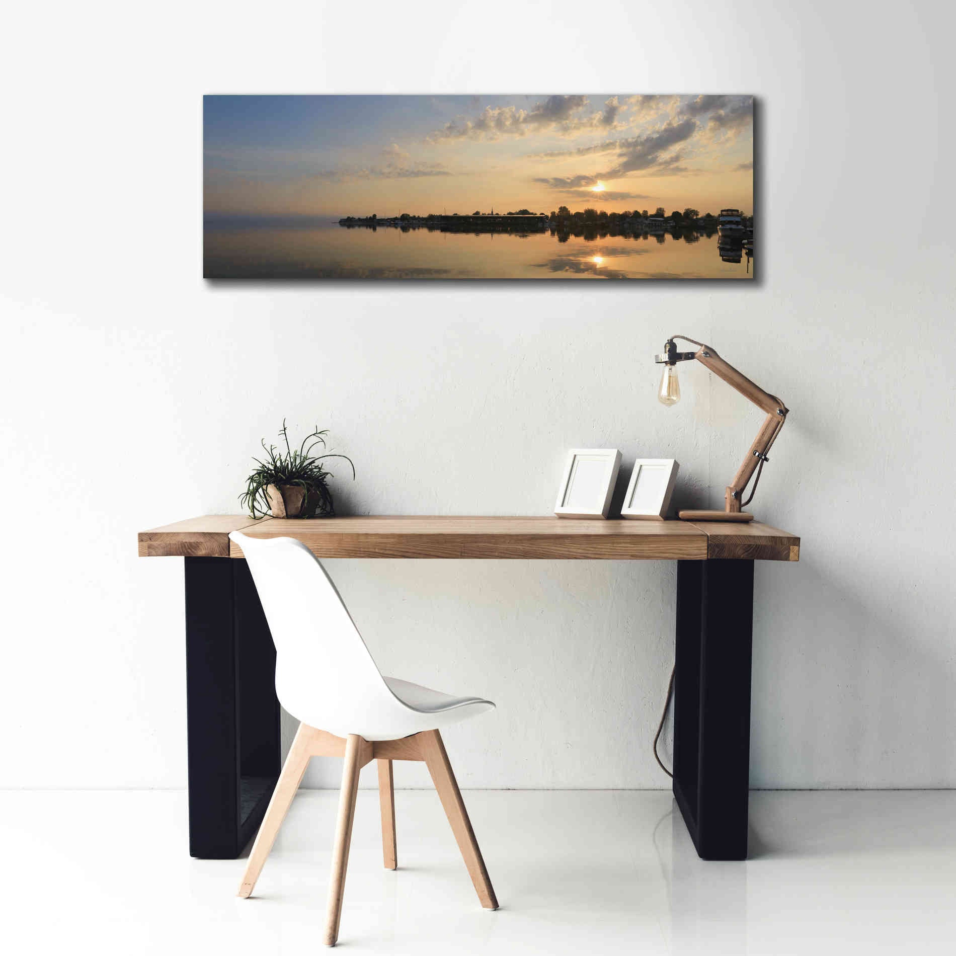 'French Bay Sunrise' by Lori Deiter, Canvas Wall Art,60 x 20