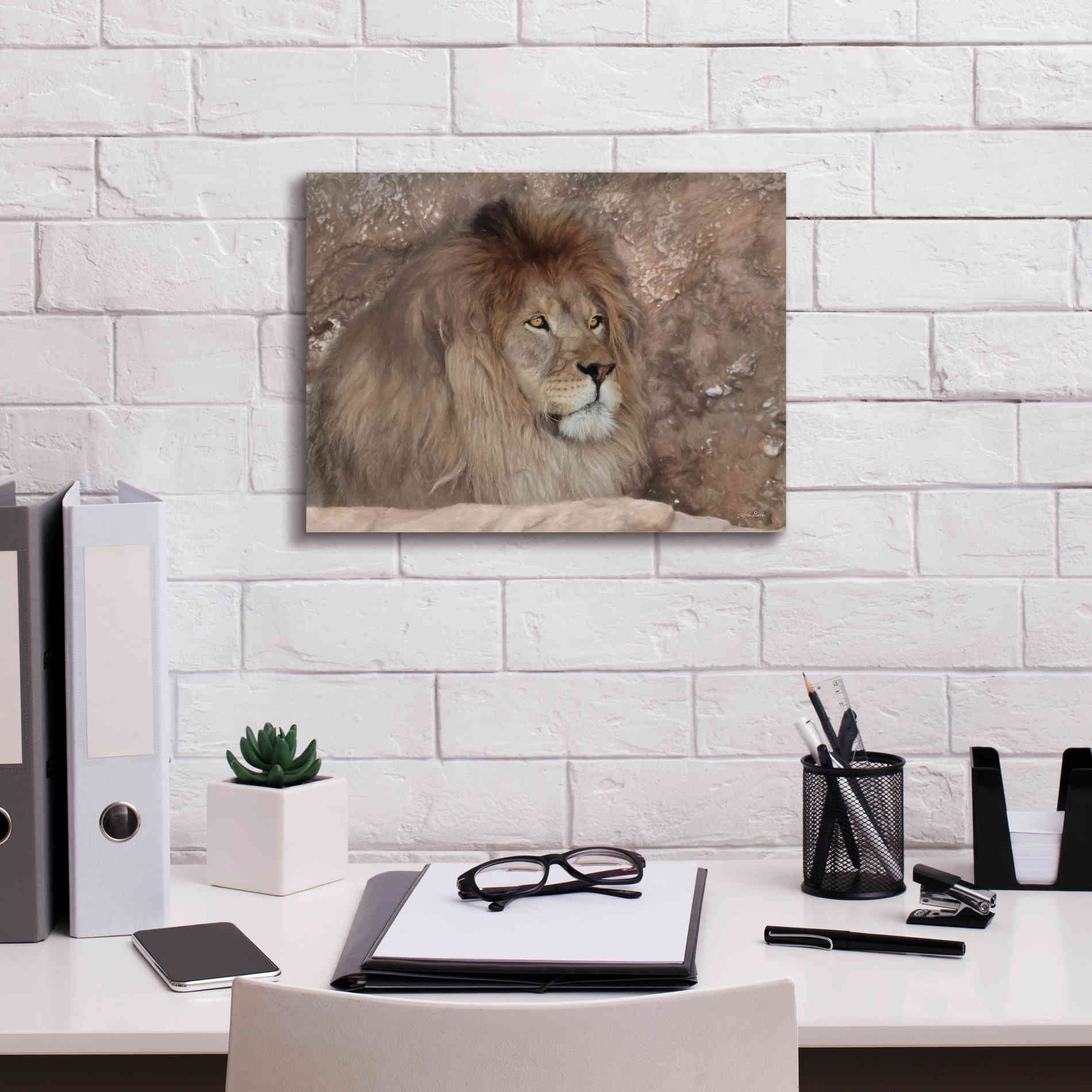 'Leo the Lion' by Lori Deiter, Canvas Wall Art,16 x 12