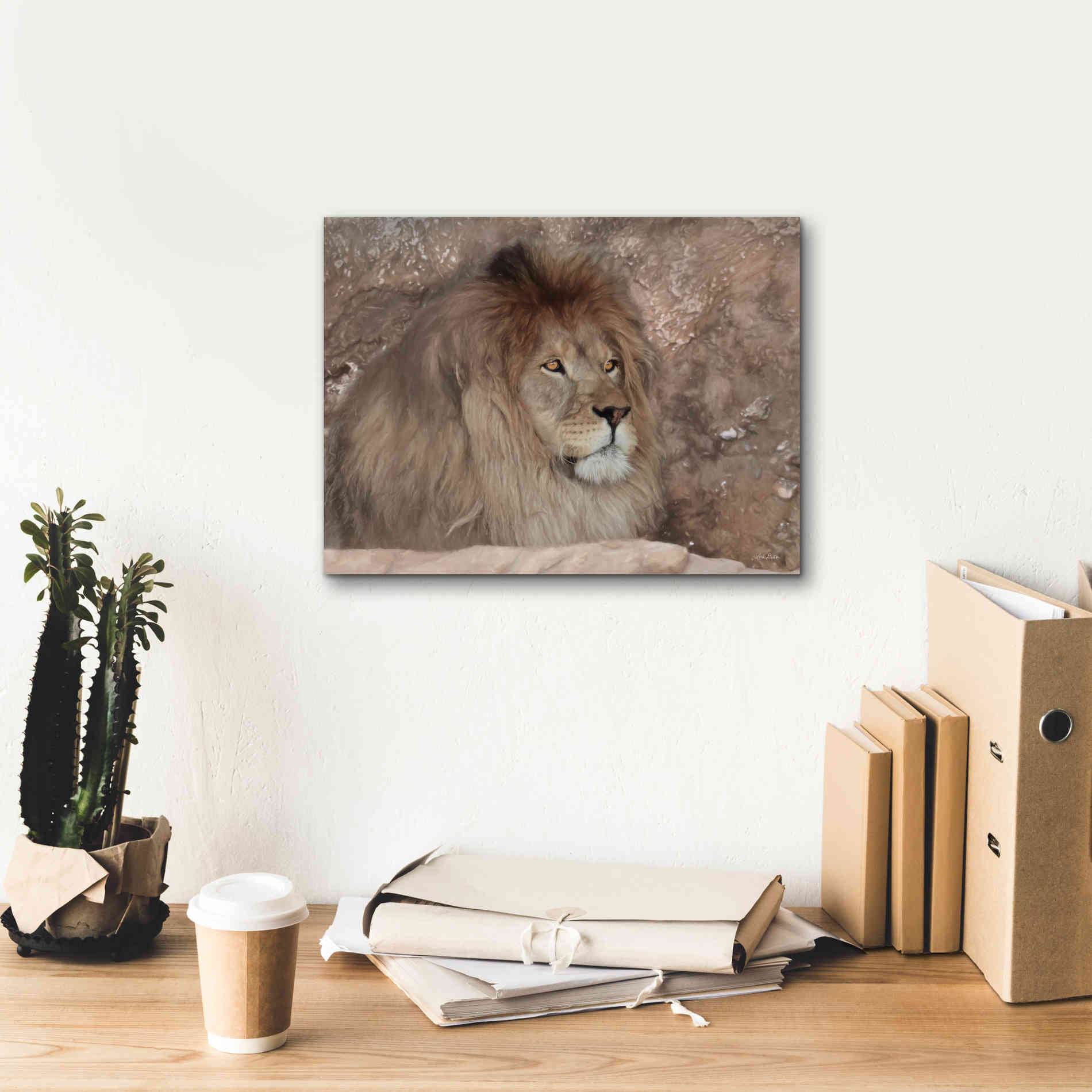 'Leo the Lion' by Lori Deiter, Canvas Wall Art,16 x 12