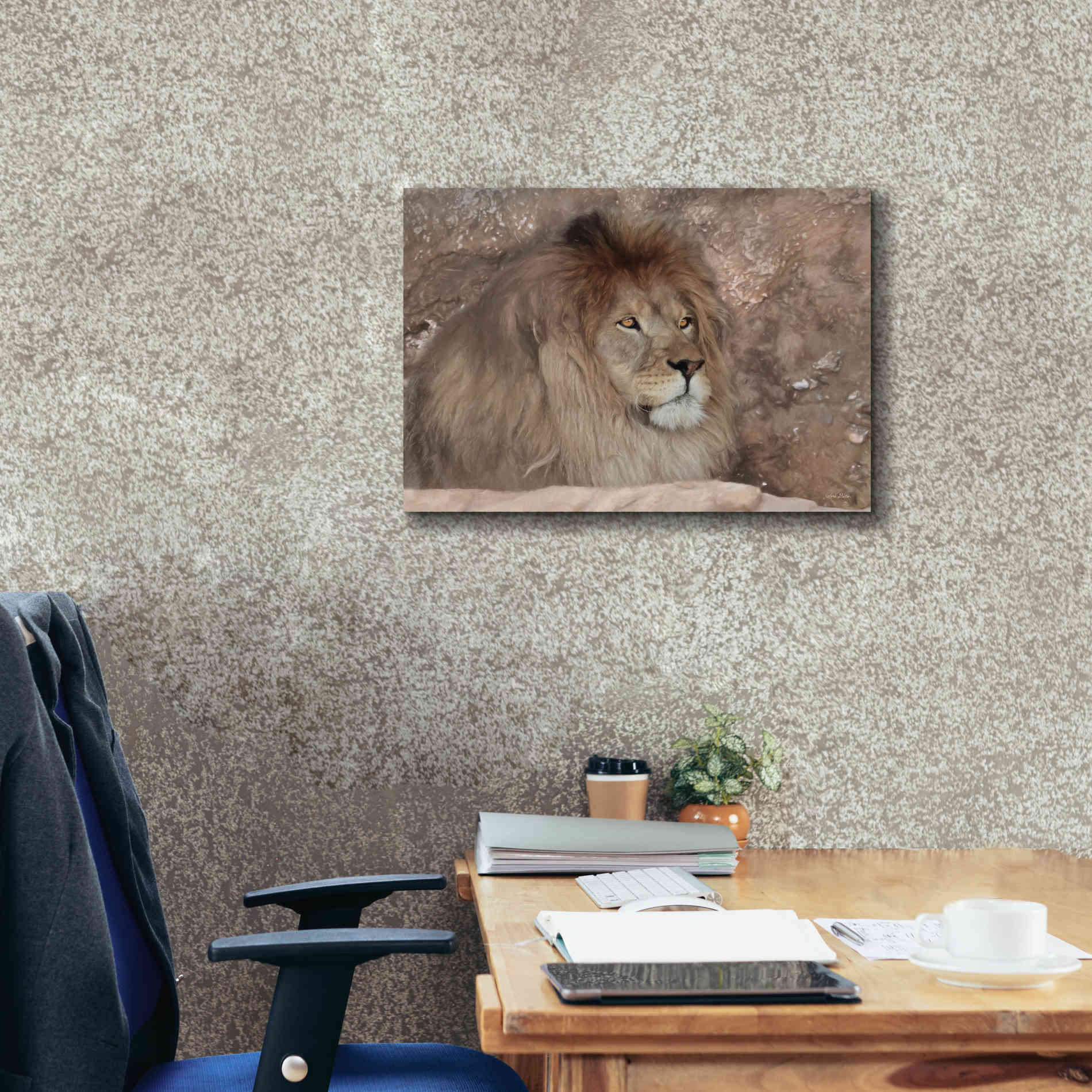 'Leo the Lion' by Lori Deiter, Canvas Wall Art,26 x 18