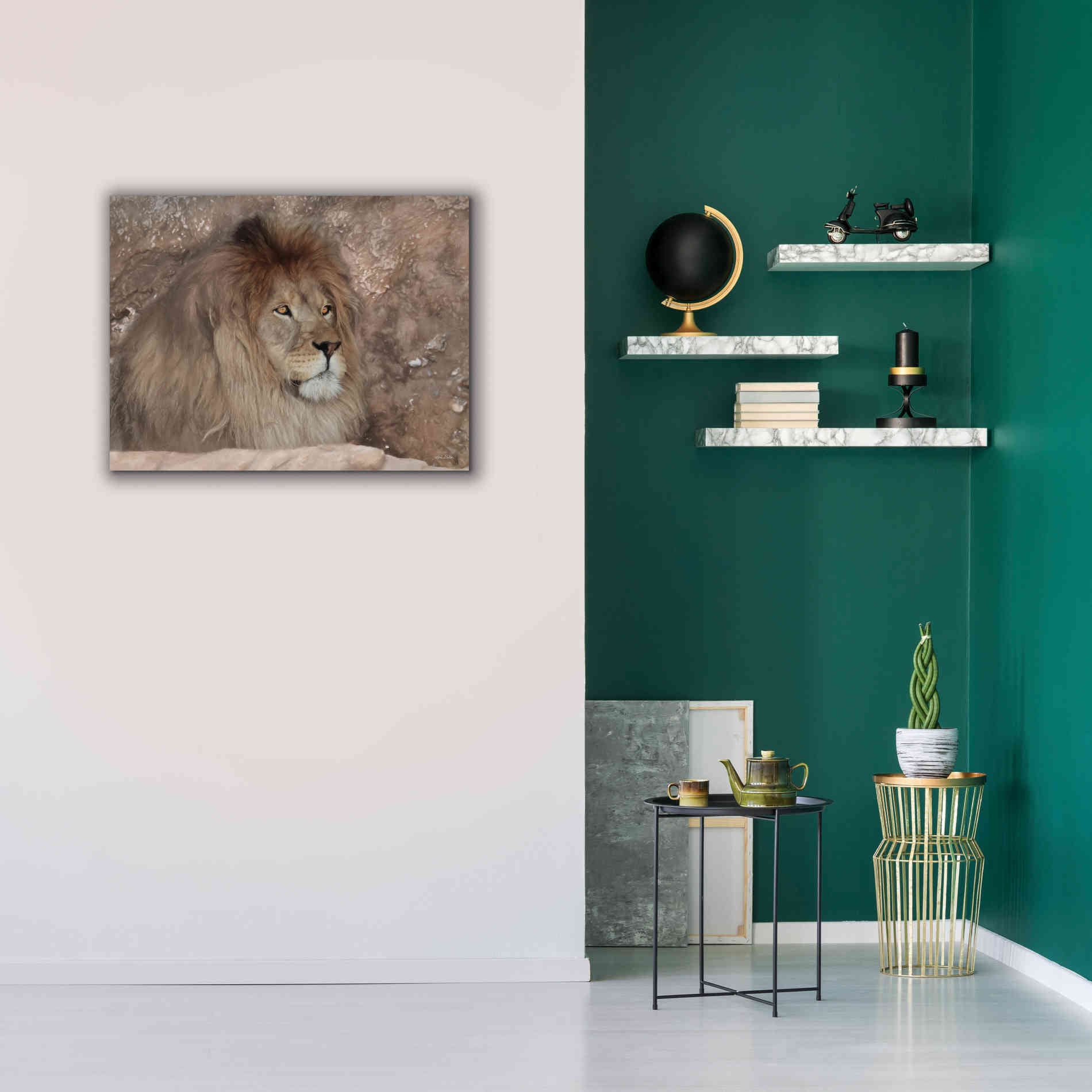 'Leo the Lion' by Lori Deiter, Canvas Wall Art,34 x 26