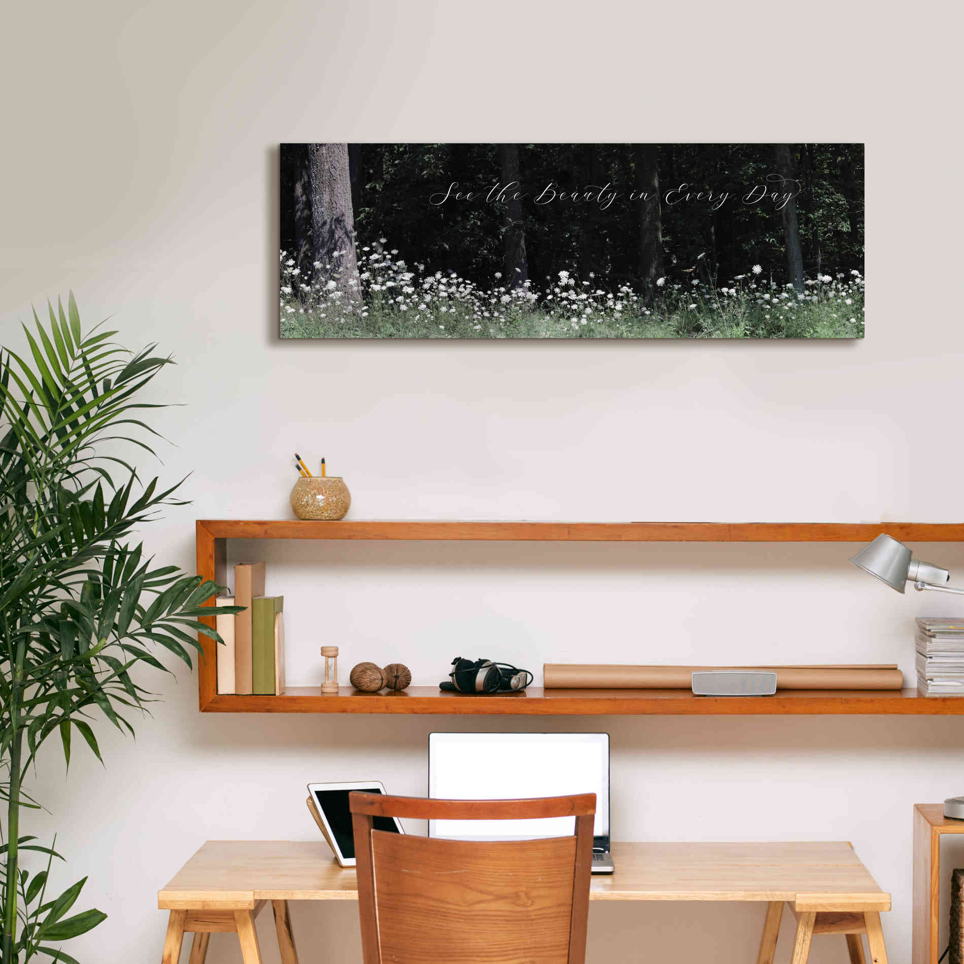 'See the Beauty in Every Day' by Lori Deiter, Canvas Wall Art,36 x 12