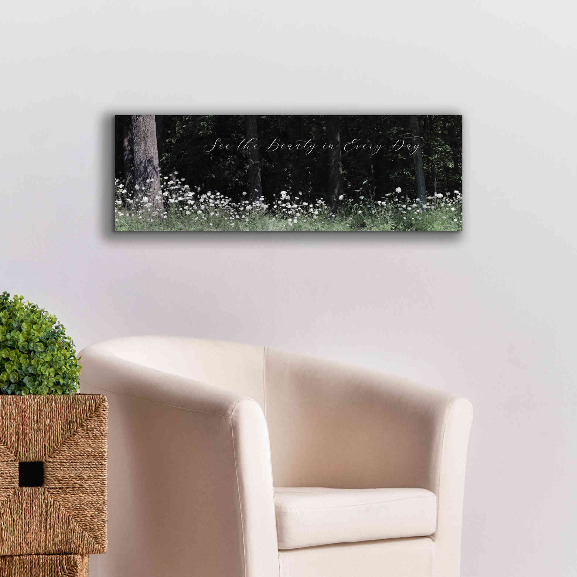 'See the Beauty in Every Day' by Lori Deiter, Canvas Wall Art,36 x 12