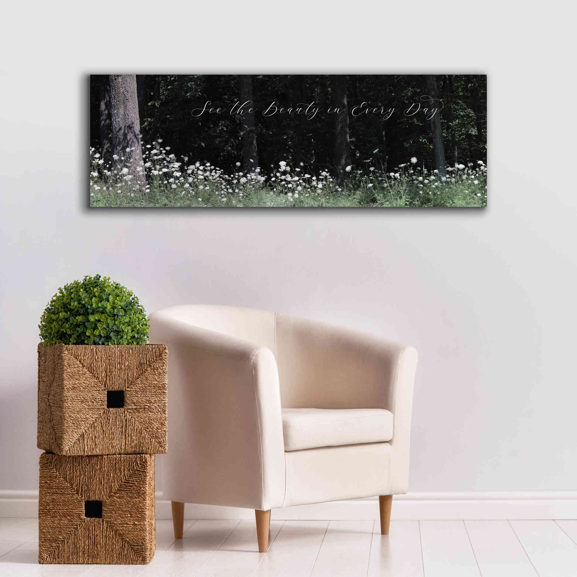 'See the Beauty in Every Day' by Lori Deiter, Canvas Wall Art,60 x 20