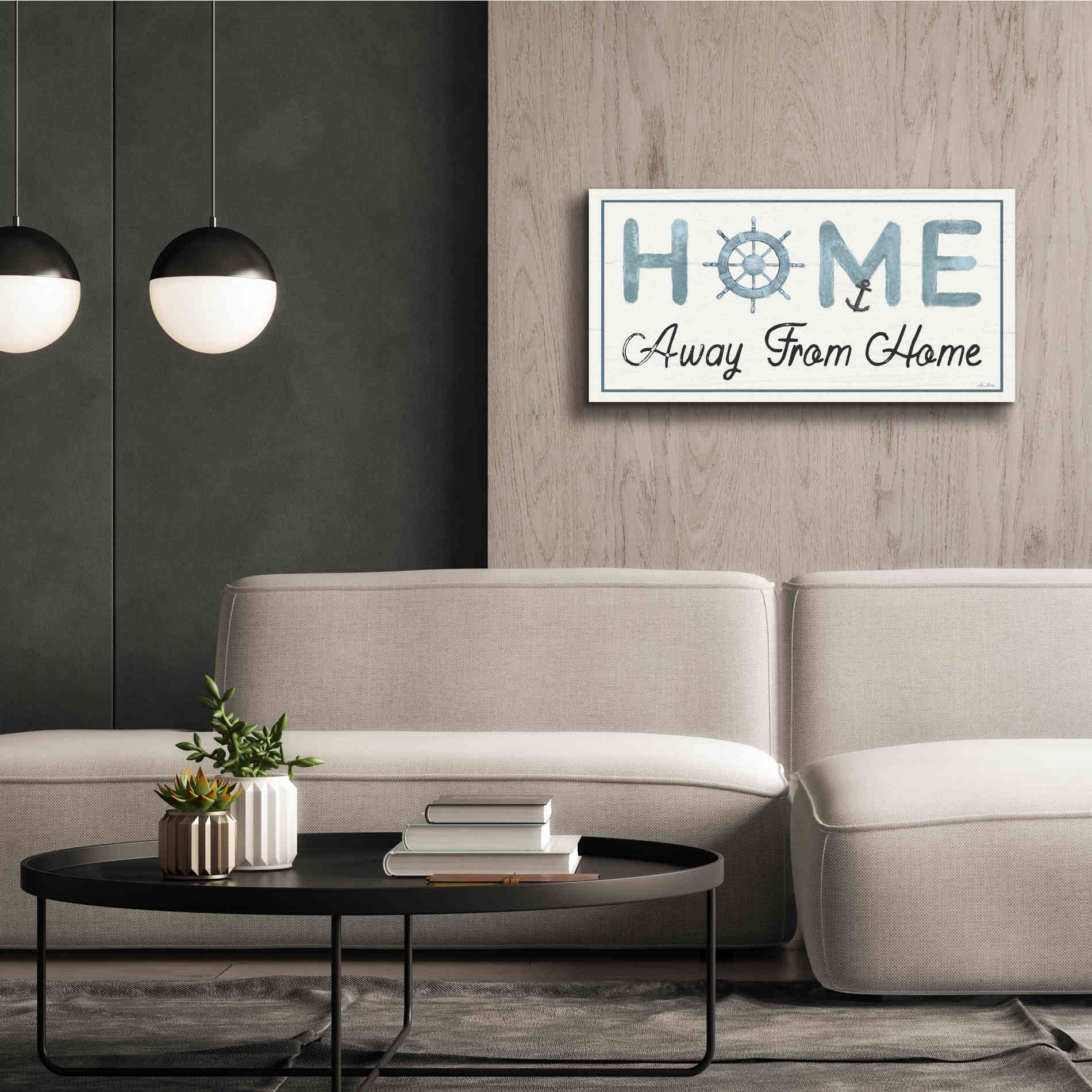 'Nautical Home Away from Home II' by Lori Deiter, Canvas Wall Art,40 x 20