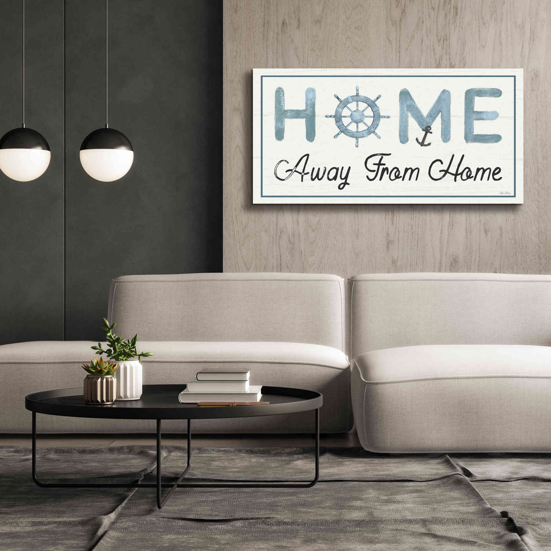 'Nautical Home Away from Home II' by Lori Deiter, Canvas Wall Art,60 x 30