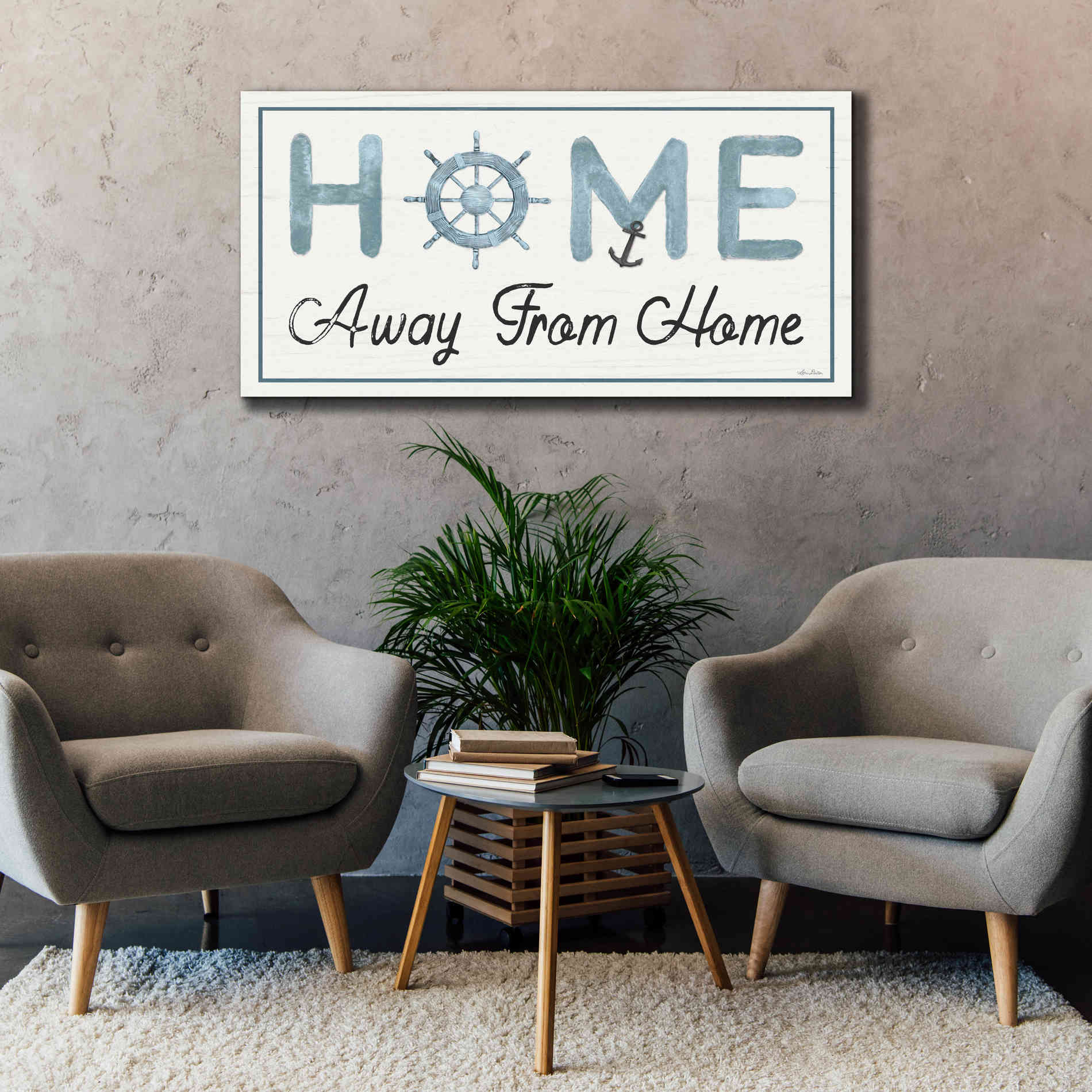 'Nautical Home Away from Home II' by Lori Deiter, Canvas Wall Art,60 x 30