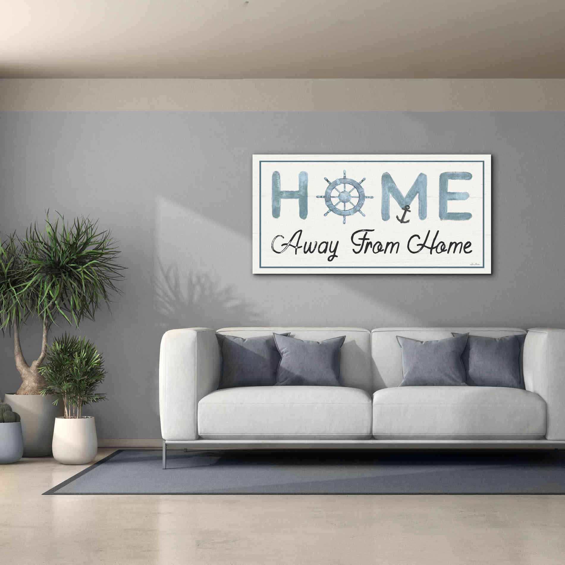 'Nautical Home Away from Home II' by Lori Deiter, Canvas Wall Art,60 x 30