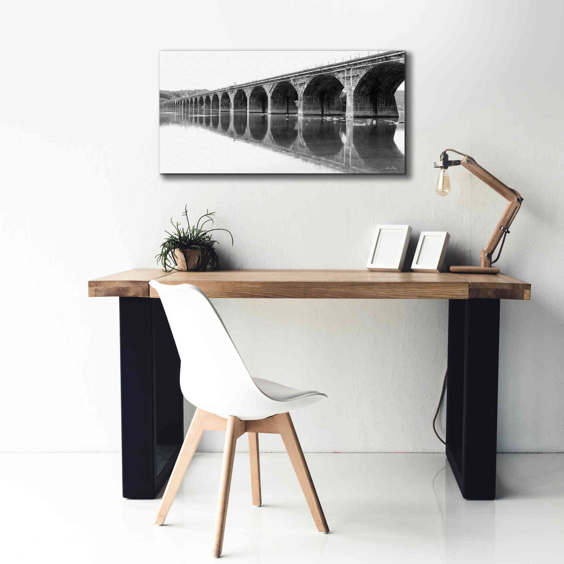 'Rockwell Bridge' by Lori Deiter, Canvas Wall Art,40 x 20