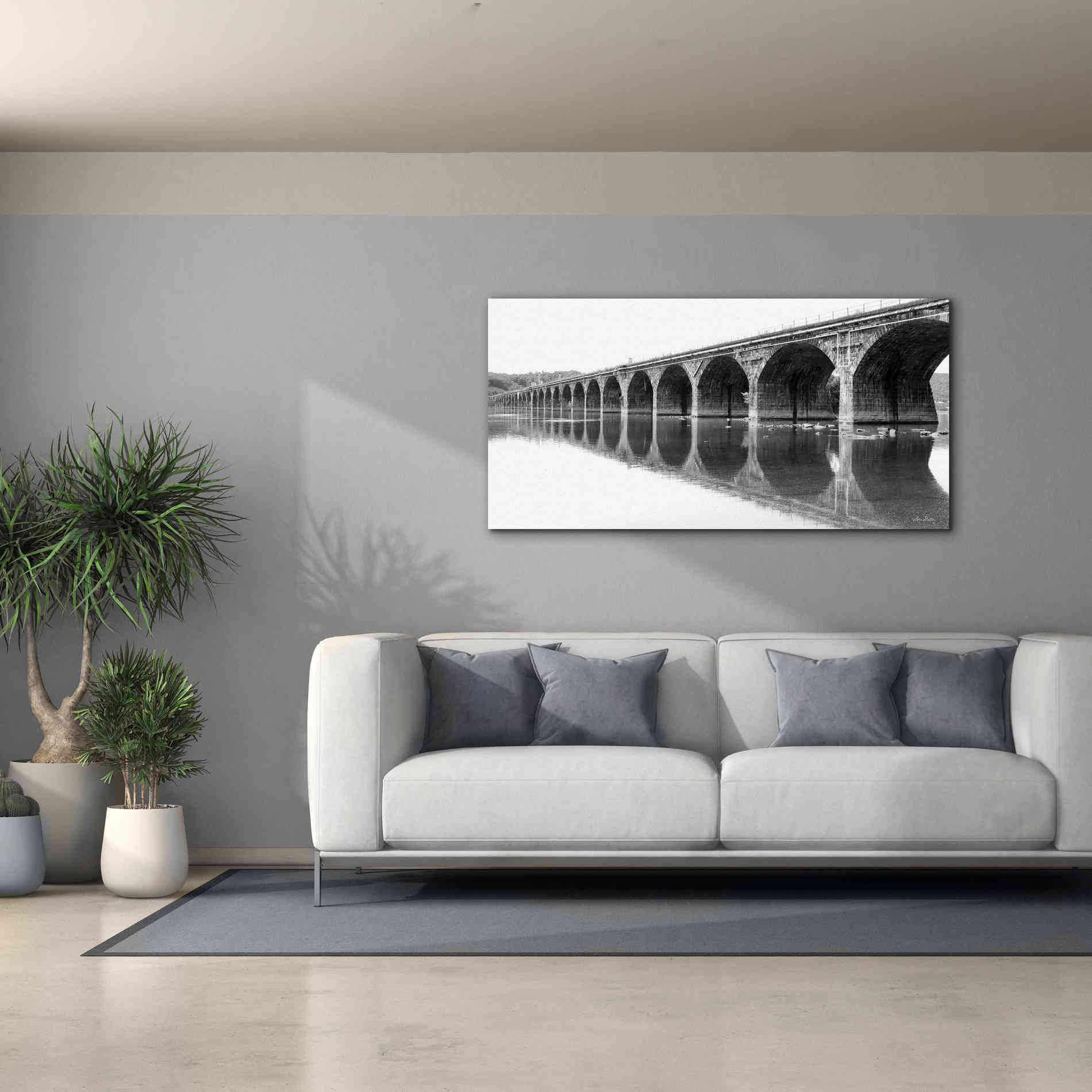 'Rockwell Bridge' by Lori Deiter, Canvas Wall Art,60 x 30