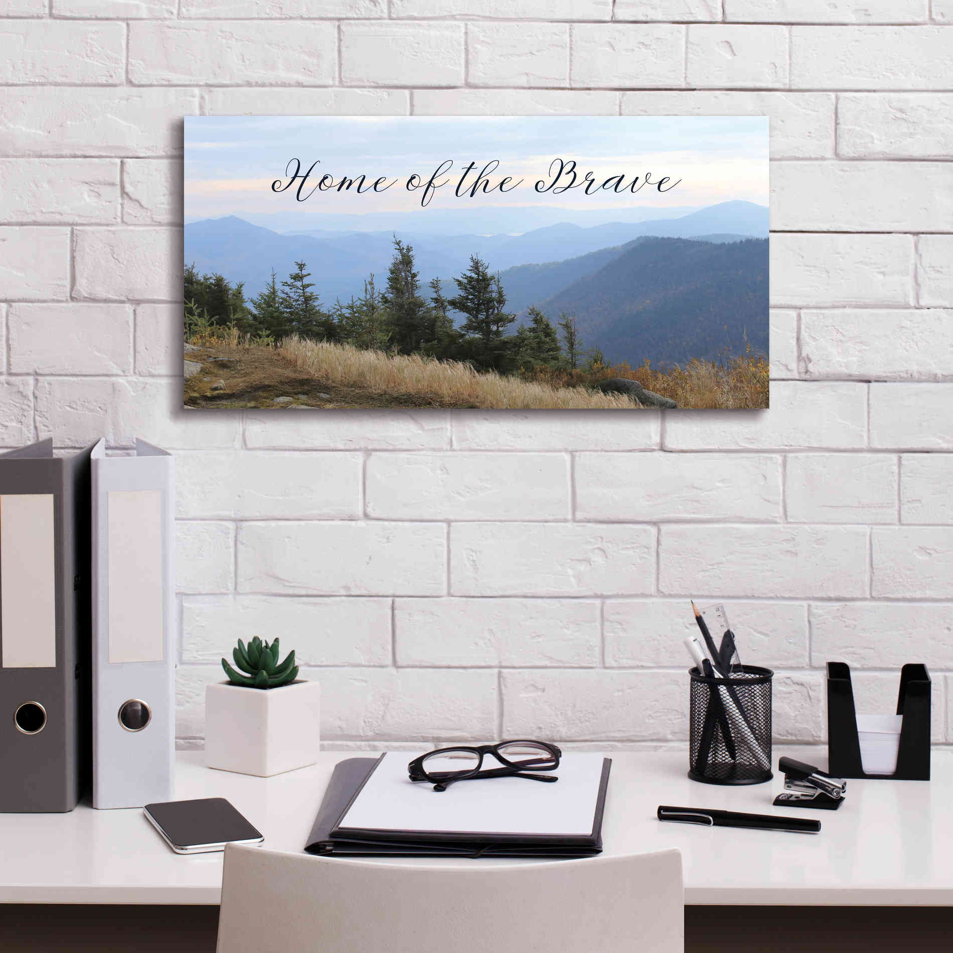 'Home of the Brave' by Lori Deiter, Canvas Wall Art,24 x 12