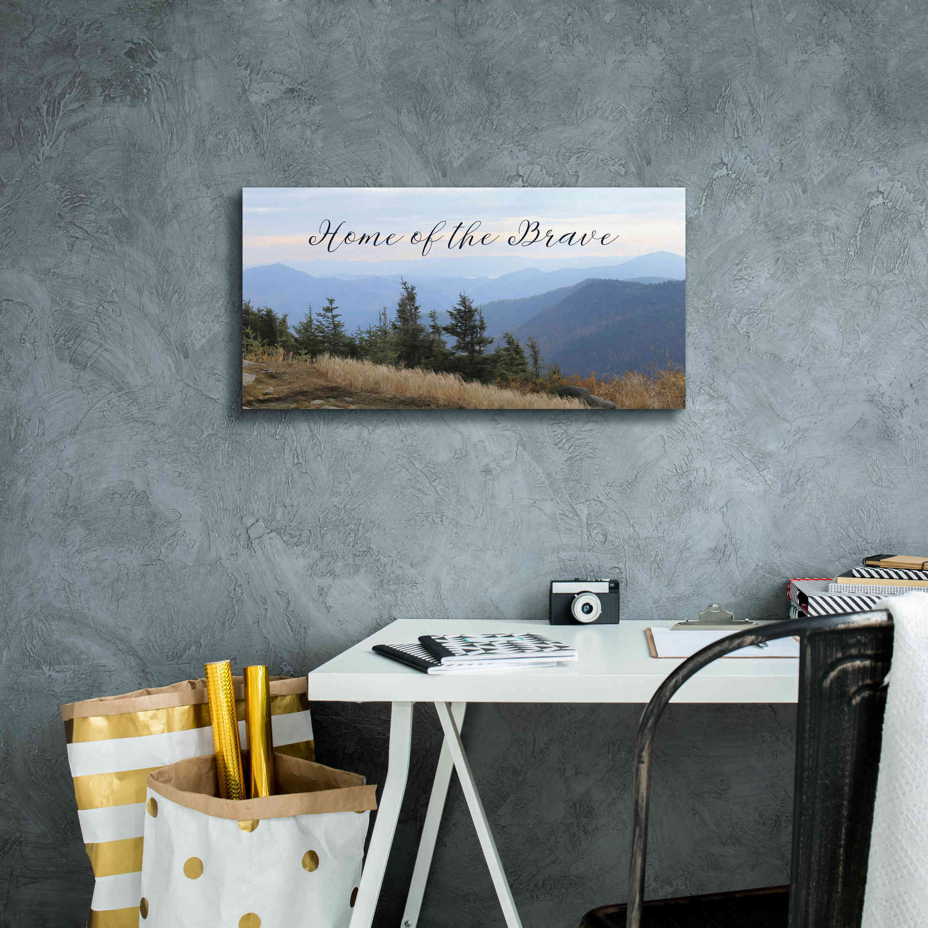 'Home of the Brave' by Lori Deiter, Canvas Wall Art,24 x 12