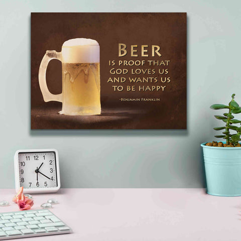 Image of 'Be Happy' by Lori Deiter, Canvas Wall Art,16 x 12