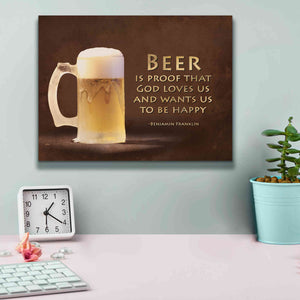'Be Happy' by Lori Deiter, Canvas Wall Art,16 x 12