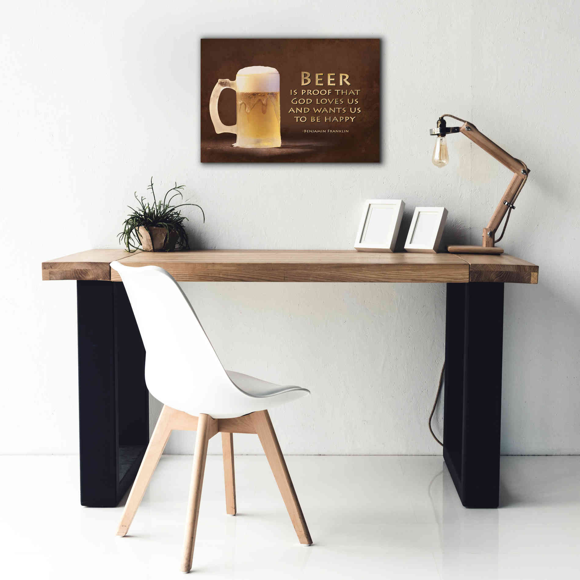 'Be Happy' by Lori Deiter, Canvas Wall Art,26 x 18
