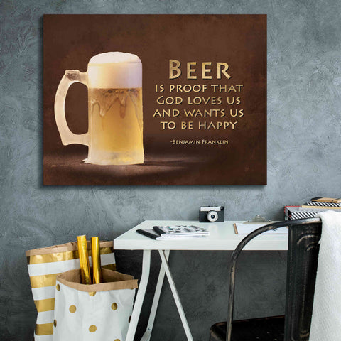 Image of 'Be Happy' by Lori Deiter, Canvas Wall Art,34 x 26