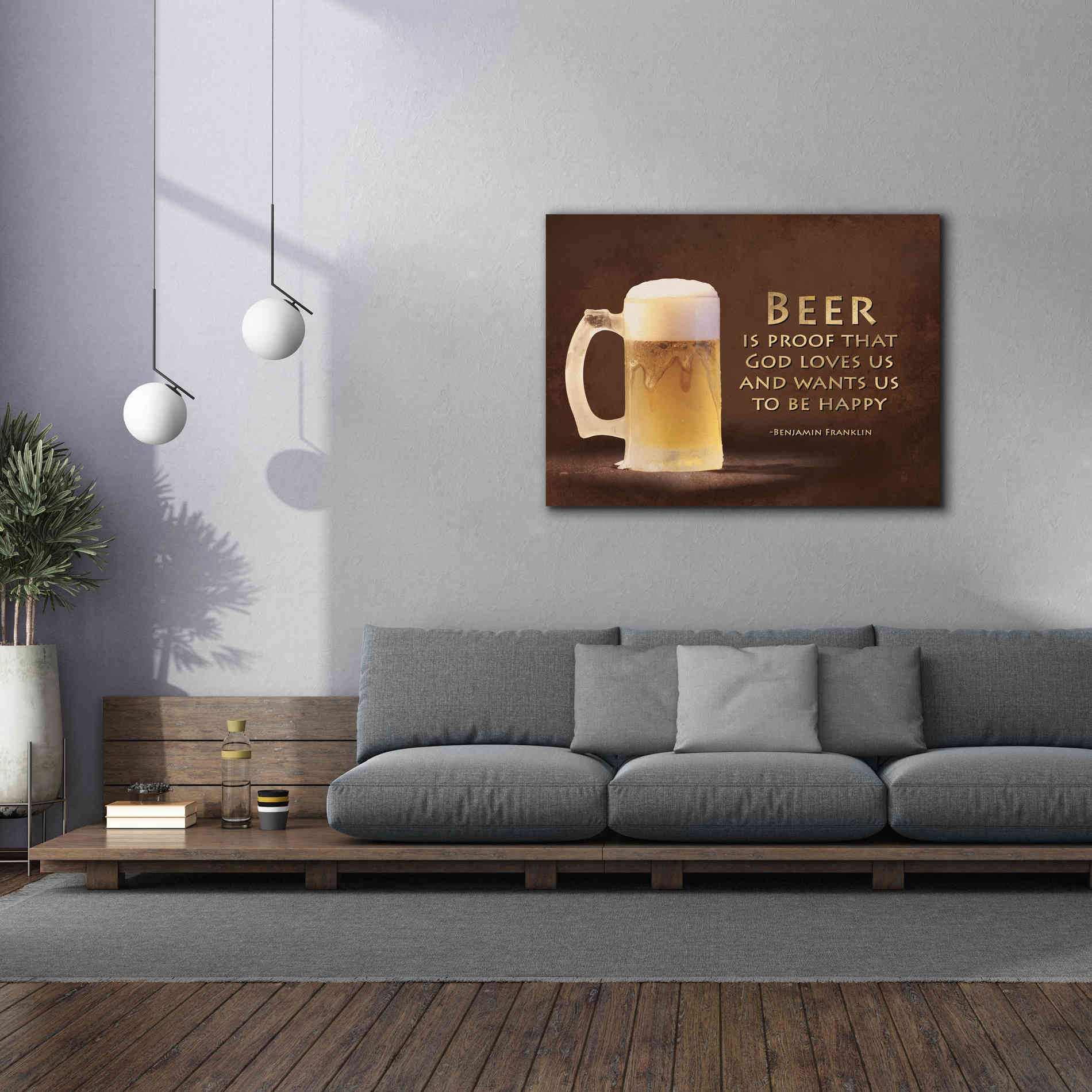 'Be Happy' by Lori Deiter, Canvas Wall Art,54 x 40