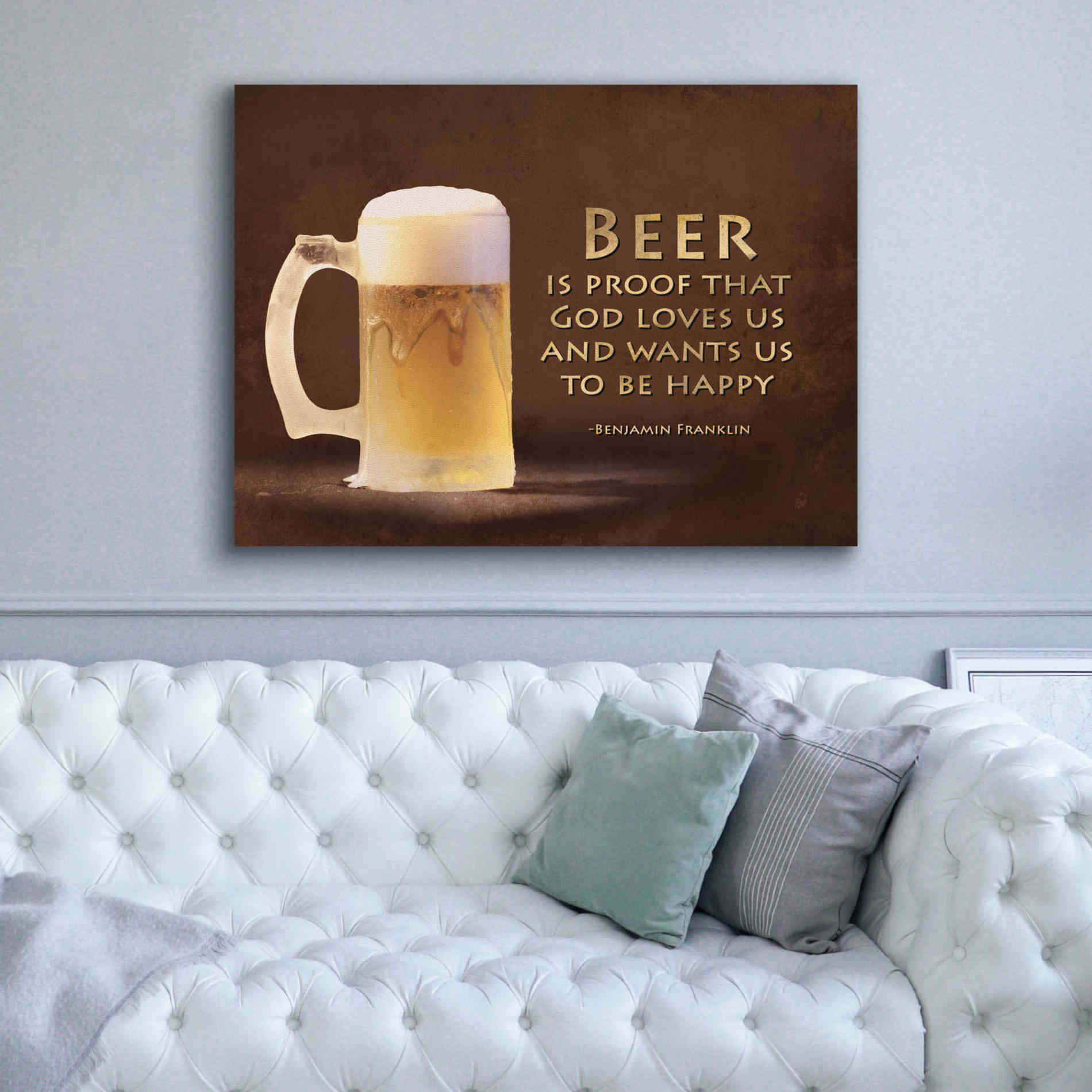 'Be Happy' by Lori Deiter, Canvas Wall Art,54 x 40