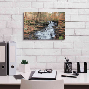 'Waterfall Steps at Pigeon Run' by Lori Deiter, Canvas Wall Art,18 x 12