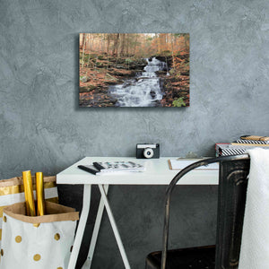 'Waterfall Steps at Pigeon Run' by Lori Deiter, Canvas Wall Art,18 x 12