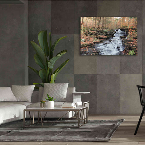 Image of 'Waterfall Steps at Pigeon Run' by Lori Deiter, Canvas Wall Art,60 x 40