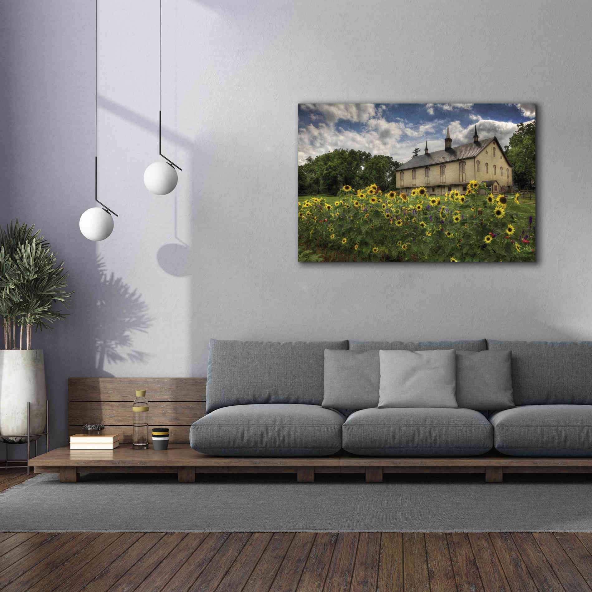 'Sunflower Garden' by Lori Deiter, Canvas Wall Art,60 x 40
