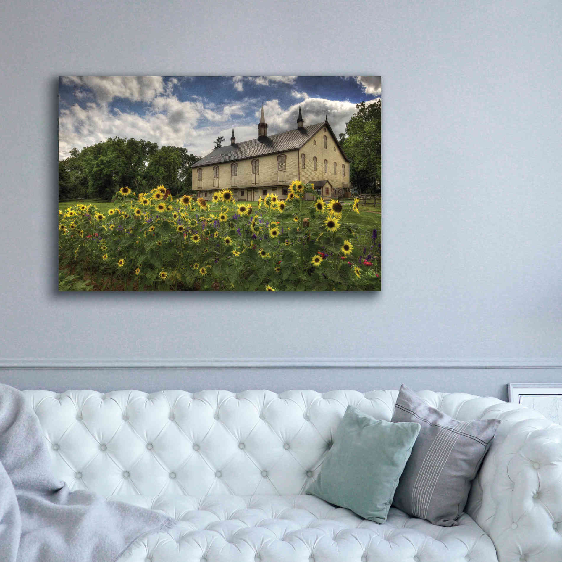 'Sunflower Garden' by Lori Deiter, Canvas Wall Art,60 x 40