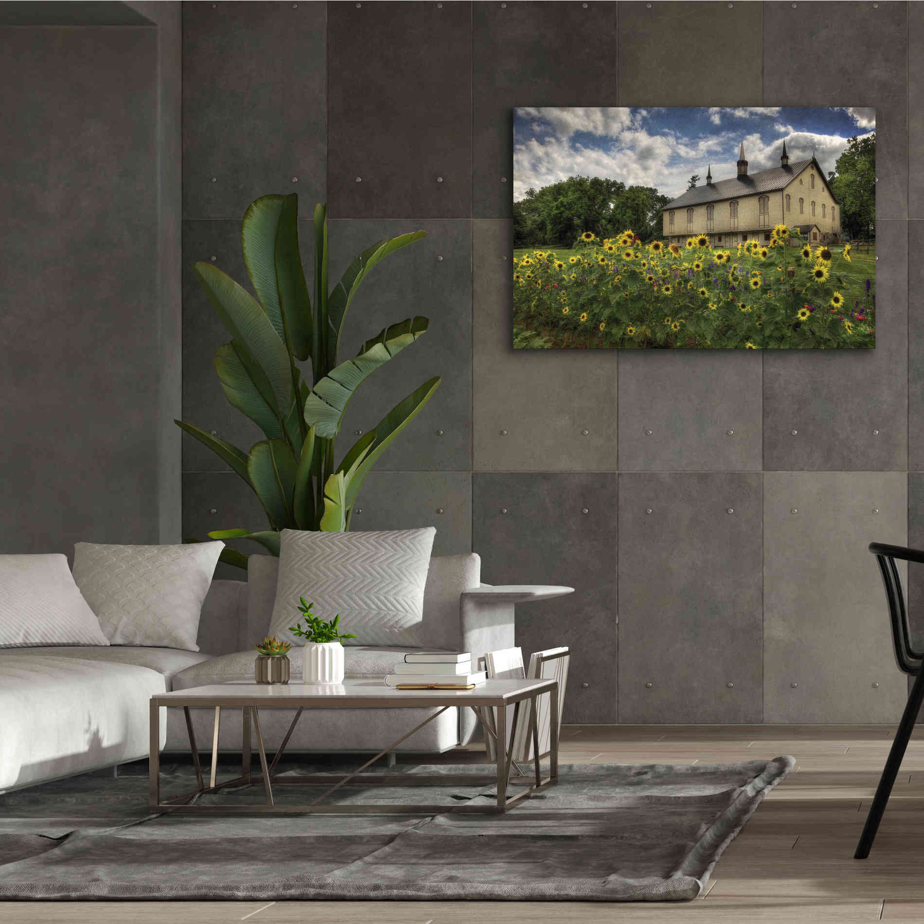 'Sunflower Garden' by Lori Deiter, Canvas Wall Art,60 x 40