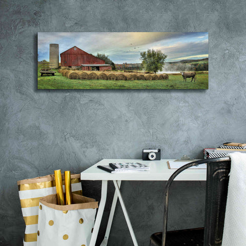 Image of 'Hay Harvest' by Lori Deiter, Canvas Wall Art,36 x 12