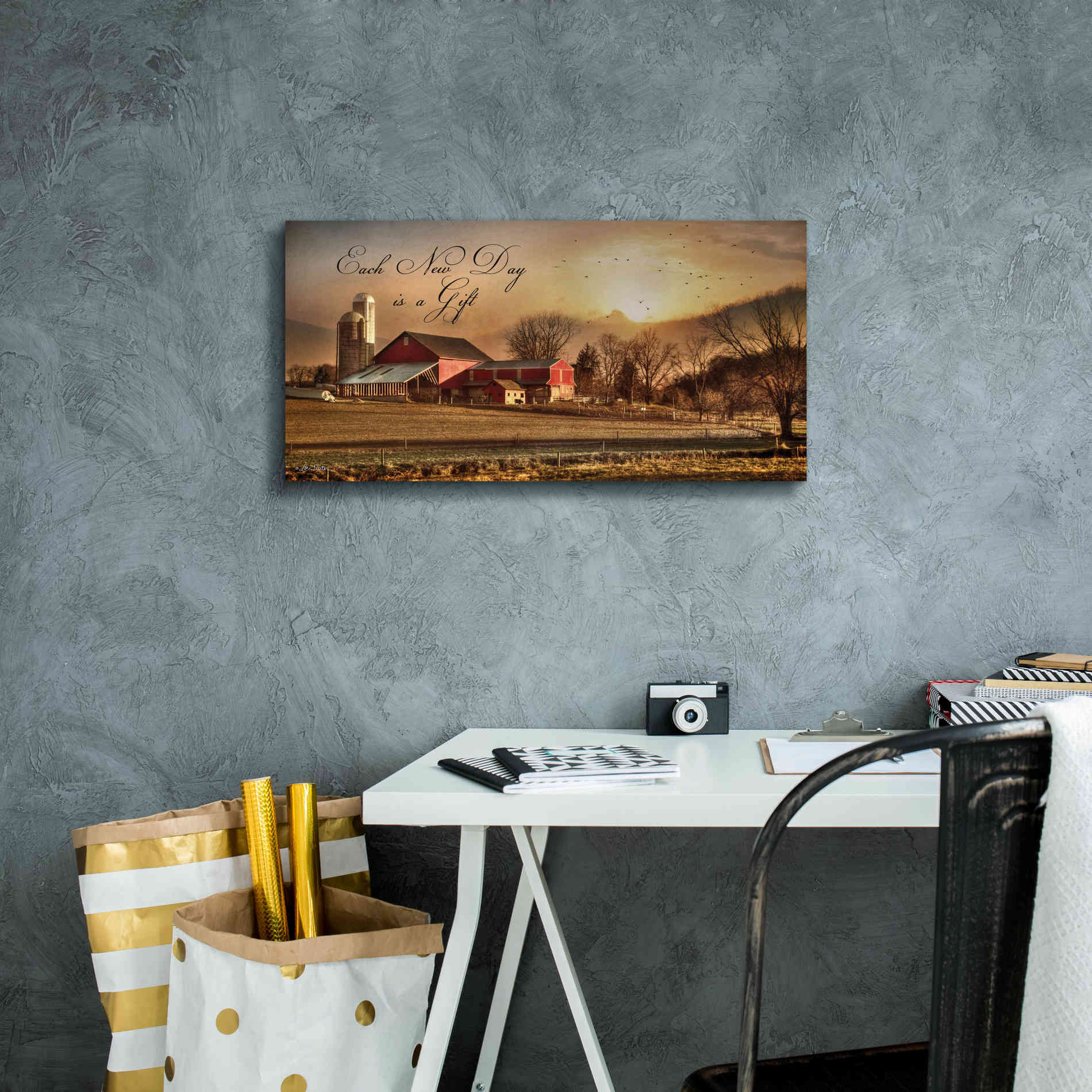 'Each New Day' by Lori Deiter, Canvas Wall Art,24 x 12