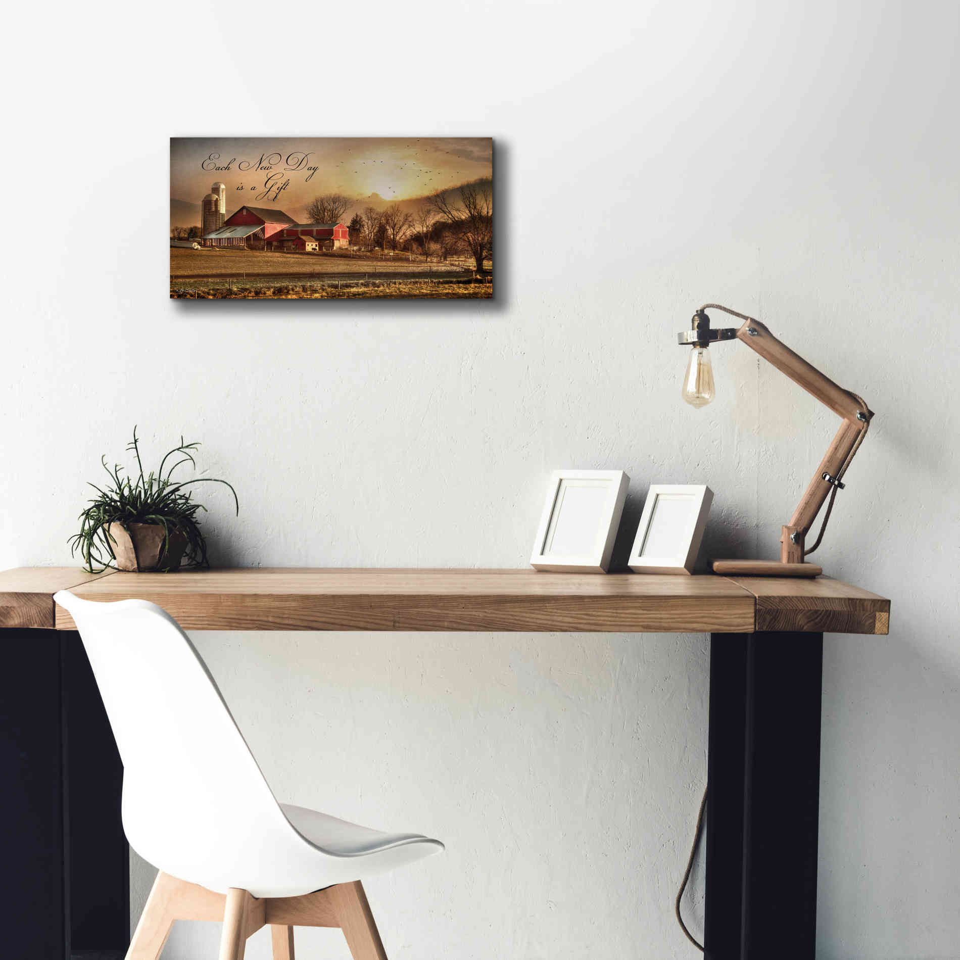 'Each New Day' by Lori Deiter, Canvas Wall Art,24 x 12