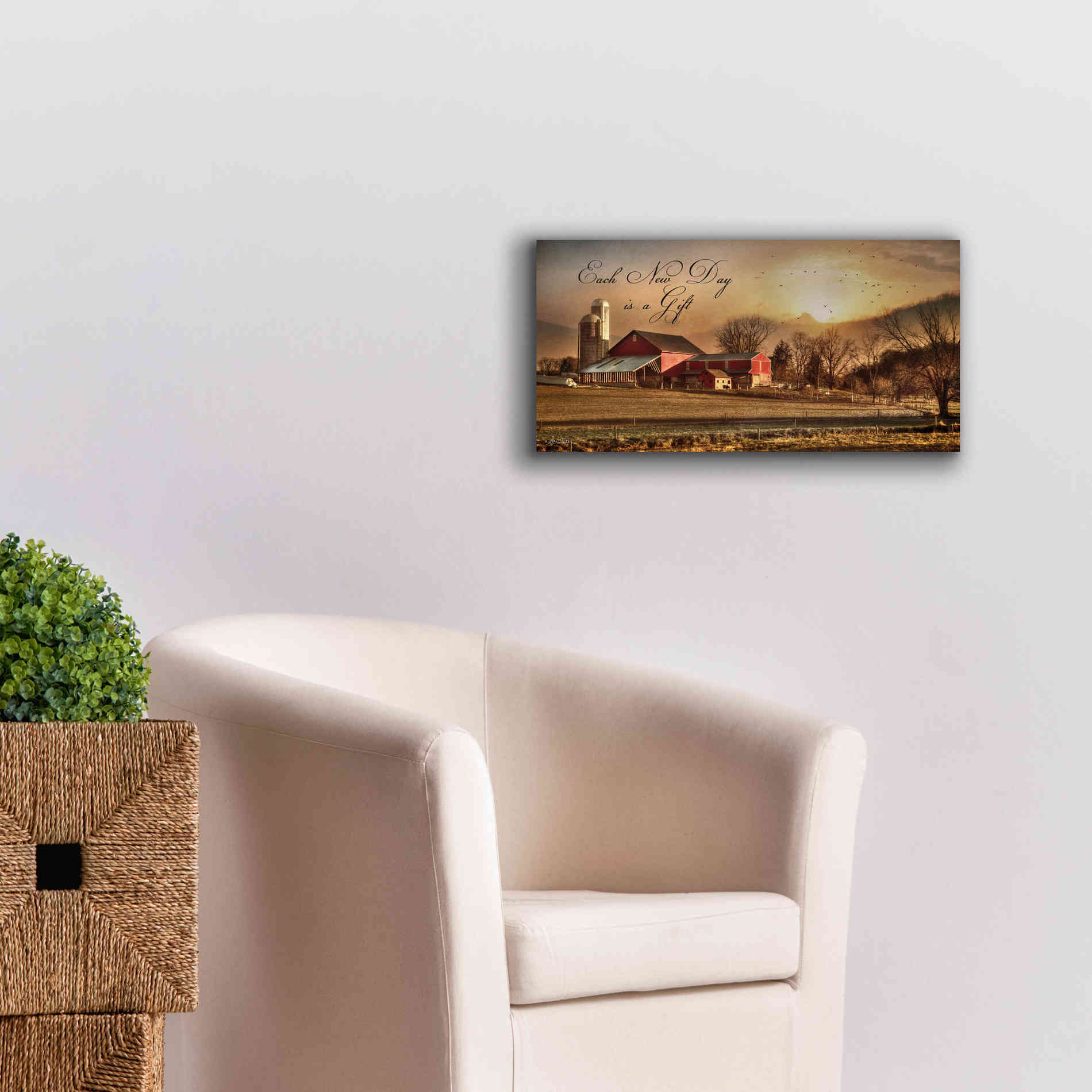 'Each New Day' by Lori Deiter, Canvas Wall Art,24 x 12