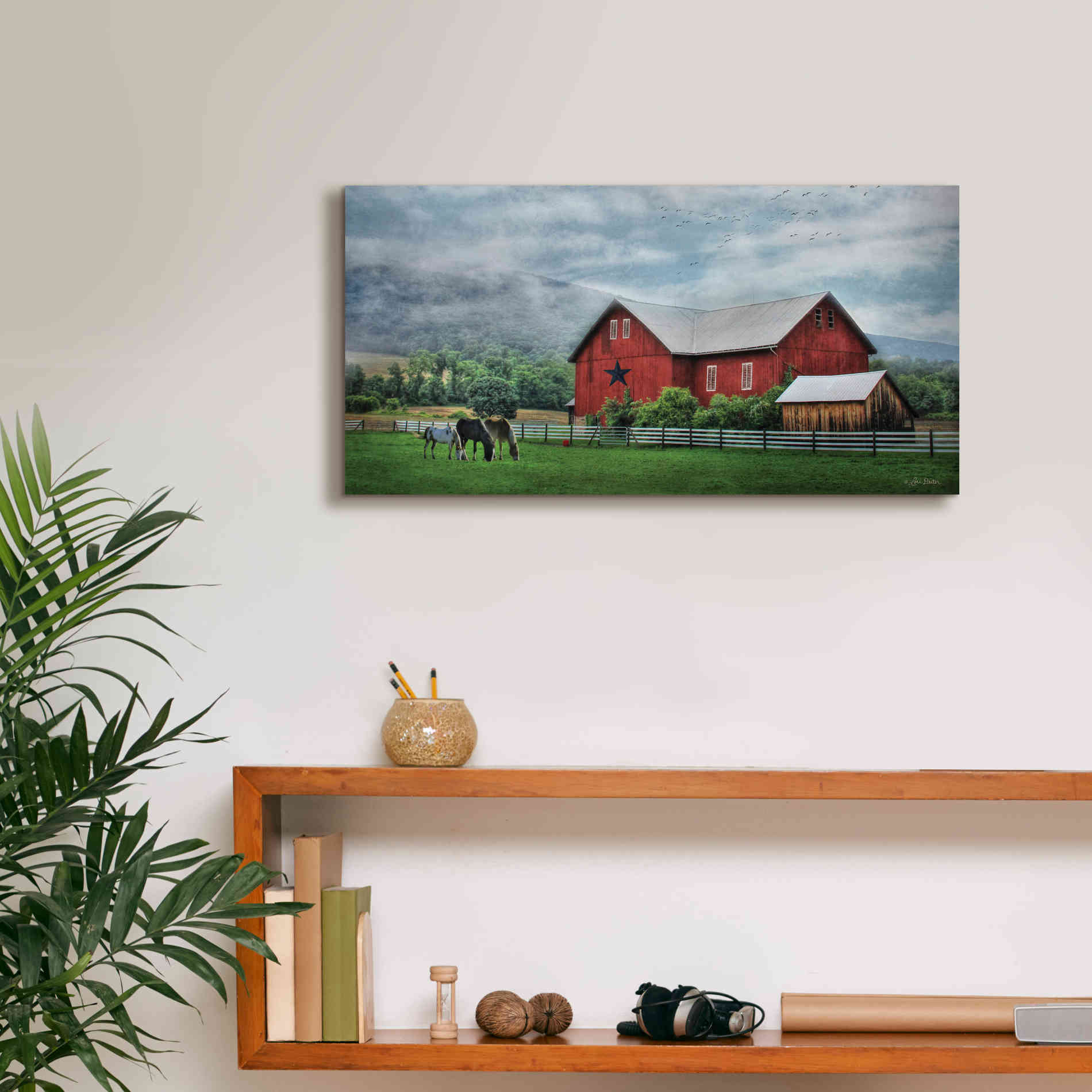 'Grazin' Time' by Lori Deiter, Canvas Wall Art,24 x 12