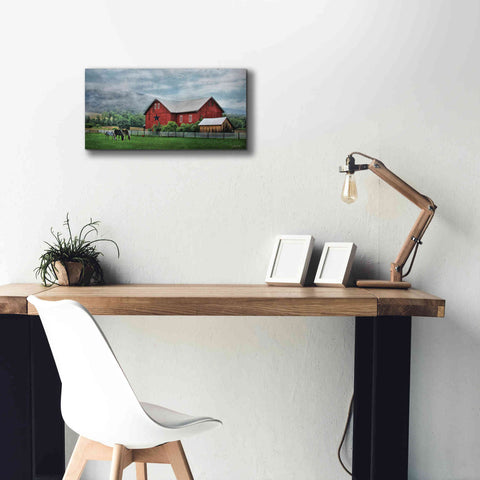 Image of 'Grazin' Time' by Lori Deiter, Canvas Wall Art,24 x 12