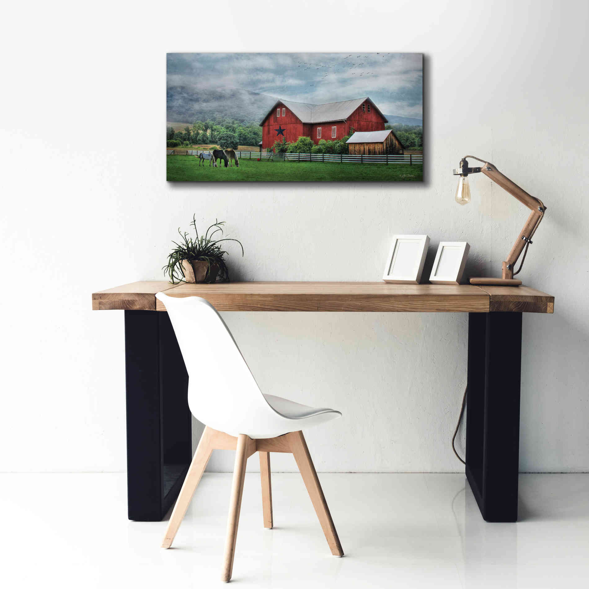 'Grazin' Time' by Lori Deiter, Canvas Wall Art,40 x 20