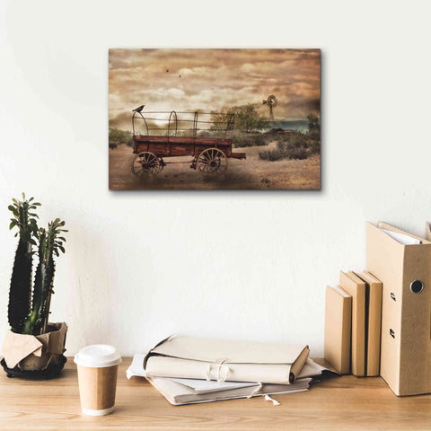 Image of 'Desert Wagon' by Lori Deiter, Canvas Wall Art,18 x 12