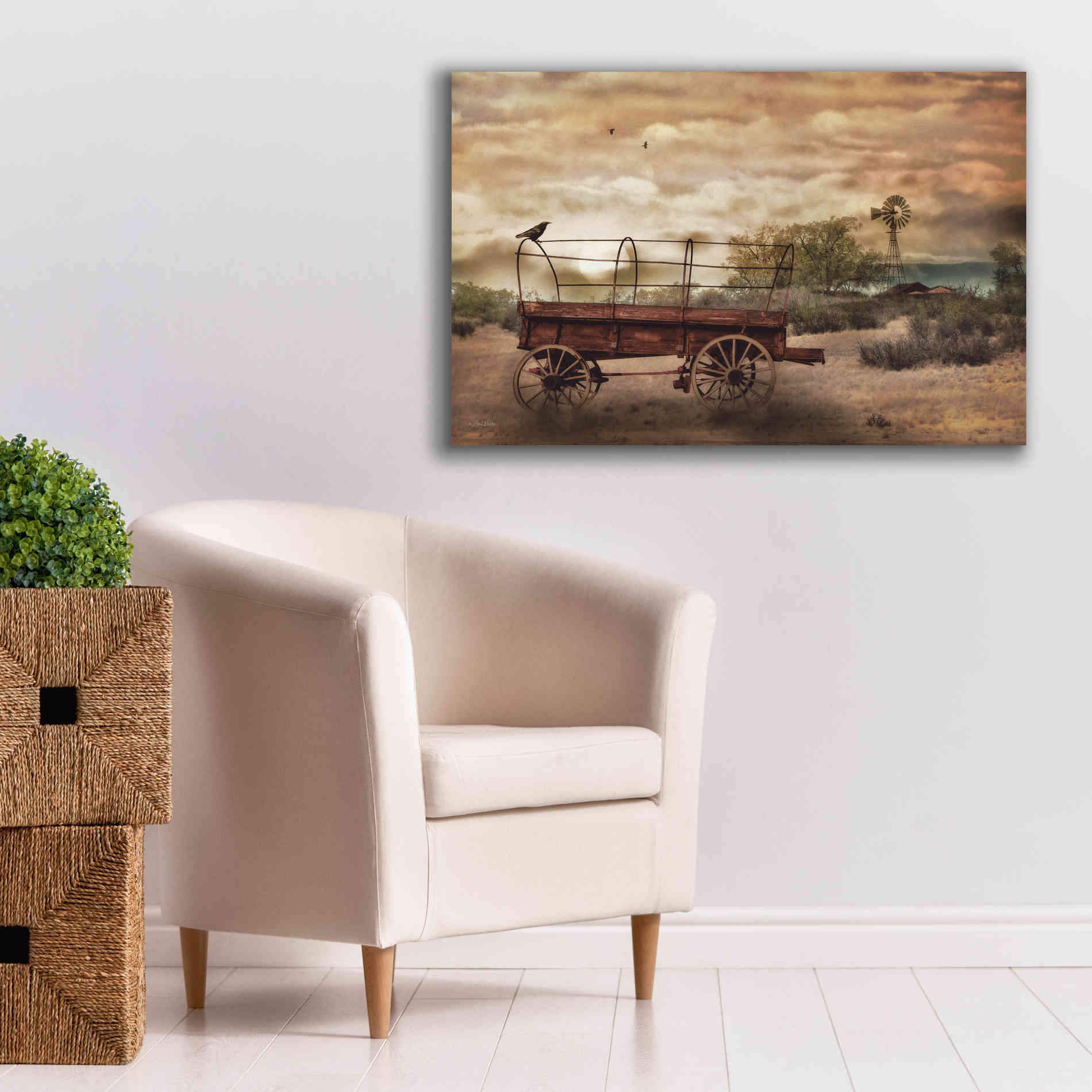 'Desert Wagon' by Lori Deiter, Canvas Wall Art,40 x 26
