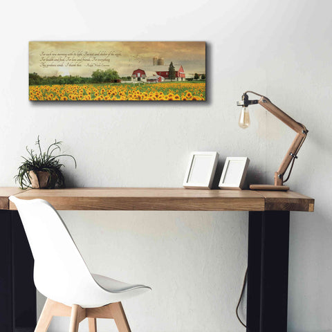 Image of 'I Thank Thee' by Lori Deiter, Canvas Wall Art,36 x 12