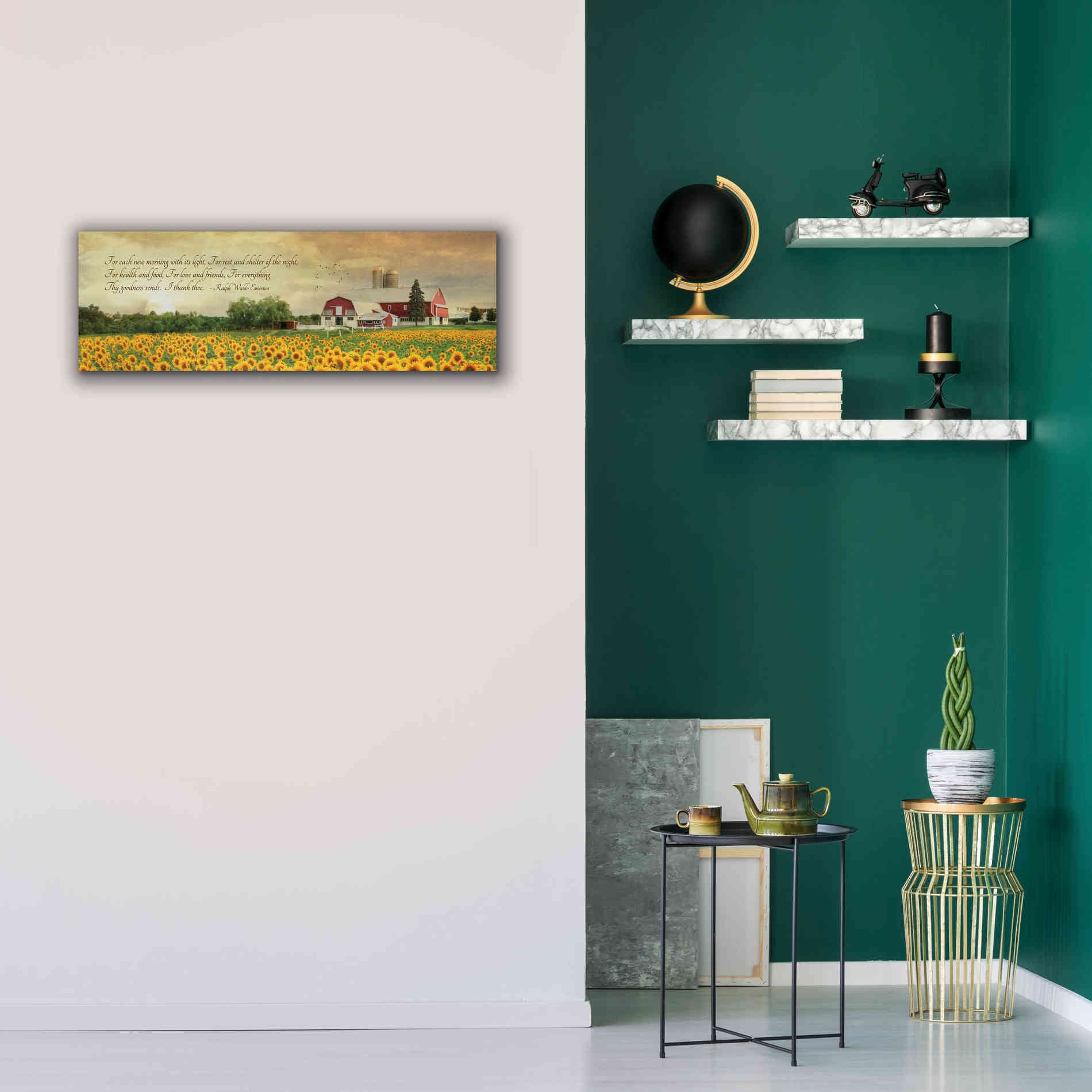 'I Thank Thee' by Lori Deiter, Canvas Wall Art,36 x 12