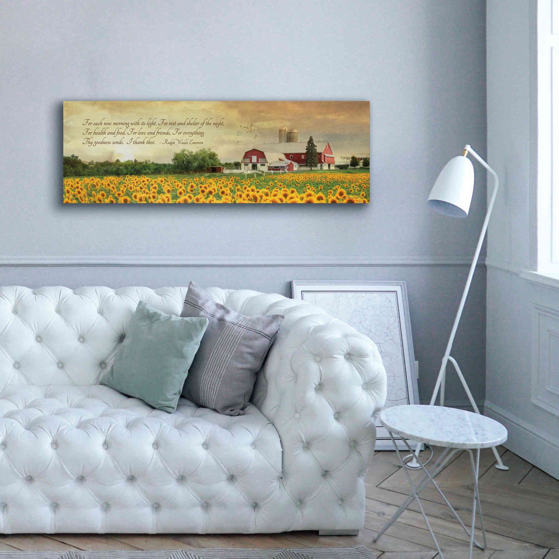 'I Thank Thee' by Lori Deiter, Canvas Wall Art,60 x 20