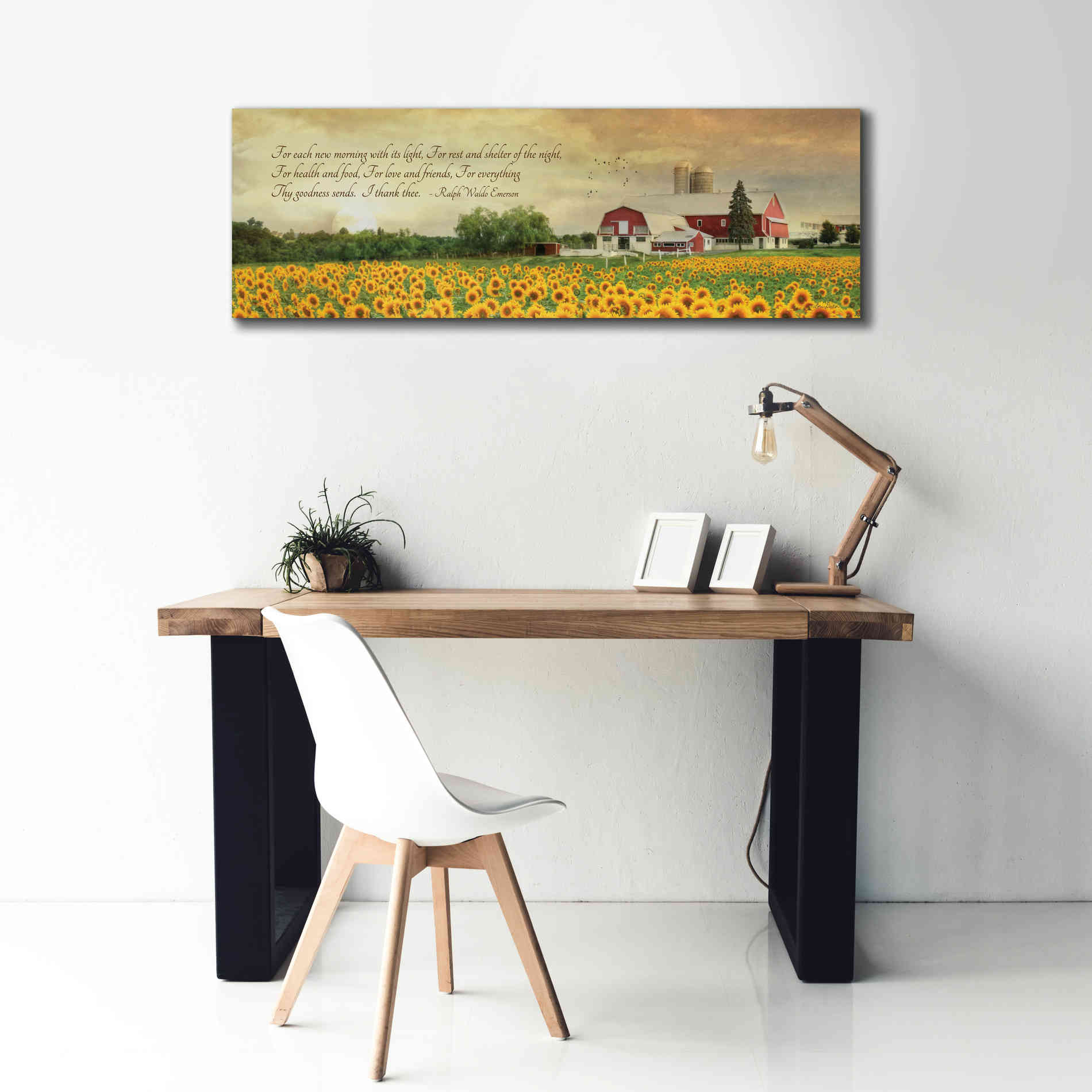 'I Thank Thee' by Lori Deiter, Canvas Wall Art,60 x 20