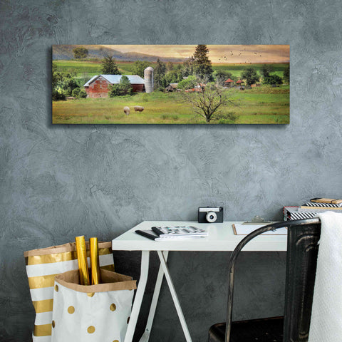 Image of 'Grazing Sheet' by Lori Deiter, Canvas Wall Art,36 x 12