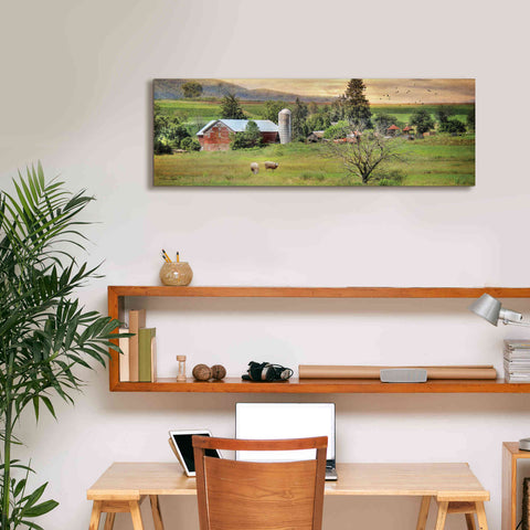 Image of 'Grazing Sheet' by Lori Deiter, Canvas Wall Art,36 x 12