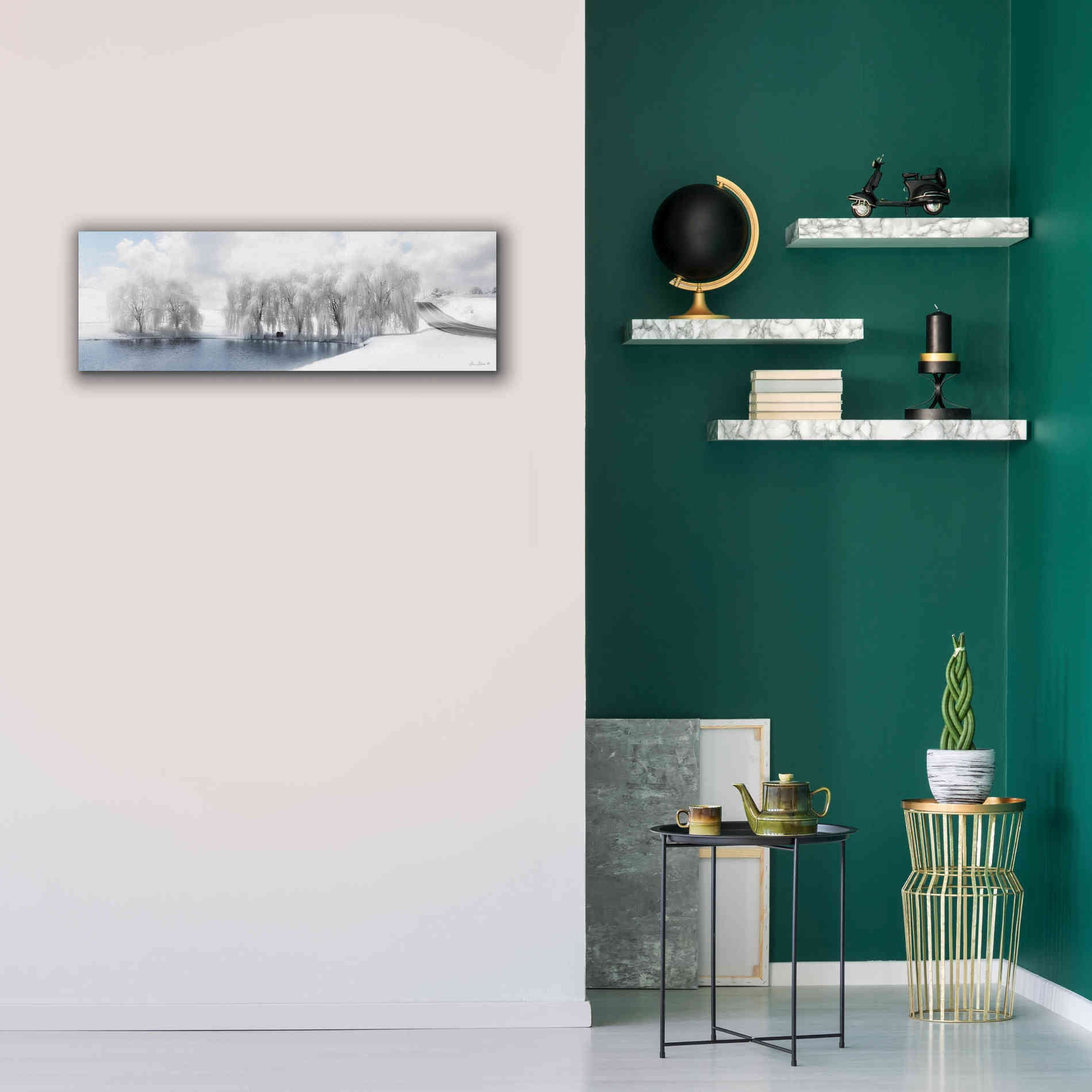 'Winter Willow' by Lori Deiter, Canvas Wall Art,36 x 12